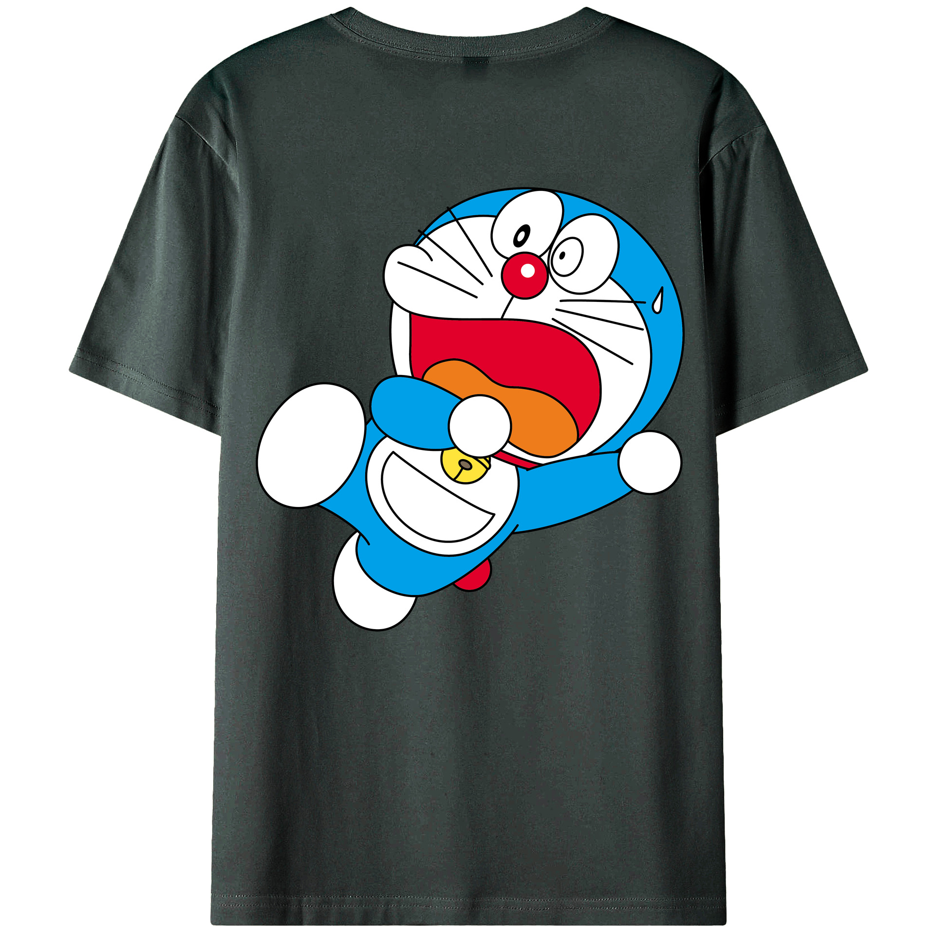 （画像用） ドラえもん Doraemon 綿100％ メンズ半袖Tシャツ（バックプリント） 通気性